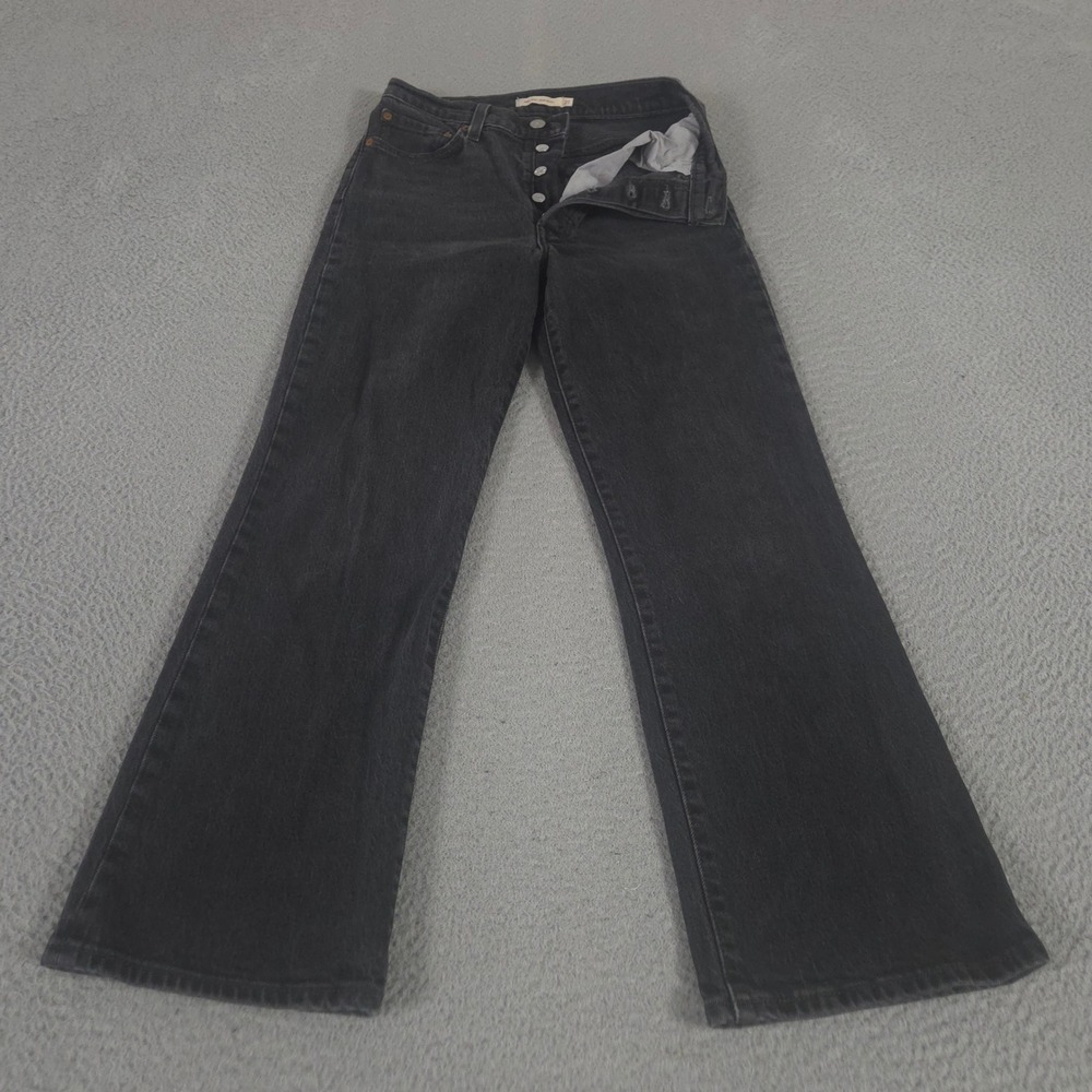 Levi's Jeans Womens 27 Ribcage Crop Boot Bootcut Denim Button Fly High Rise Pant